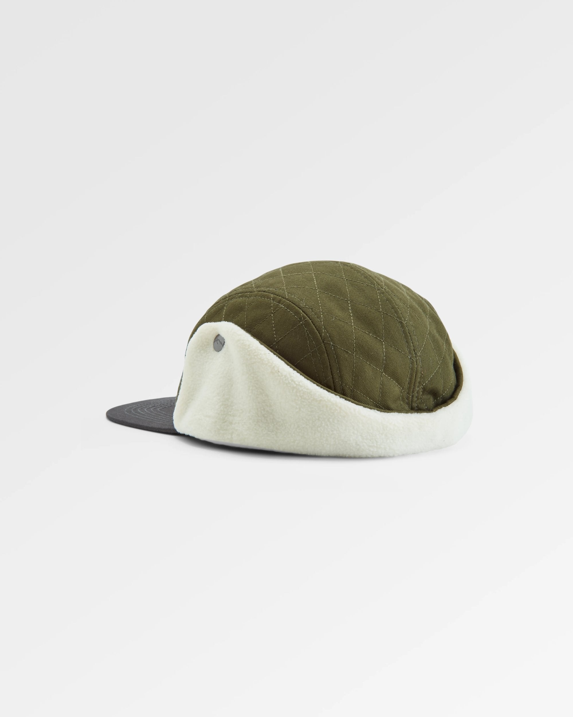 Nightfall Recycled Polar Fleece Lined Hat - Dusty Olive - Flatlay