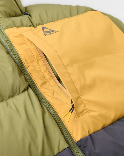 Kindlewood Down Jacket - Faded Black/Khaki - Flatlay