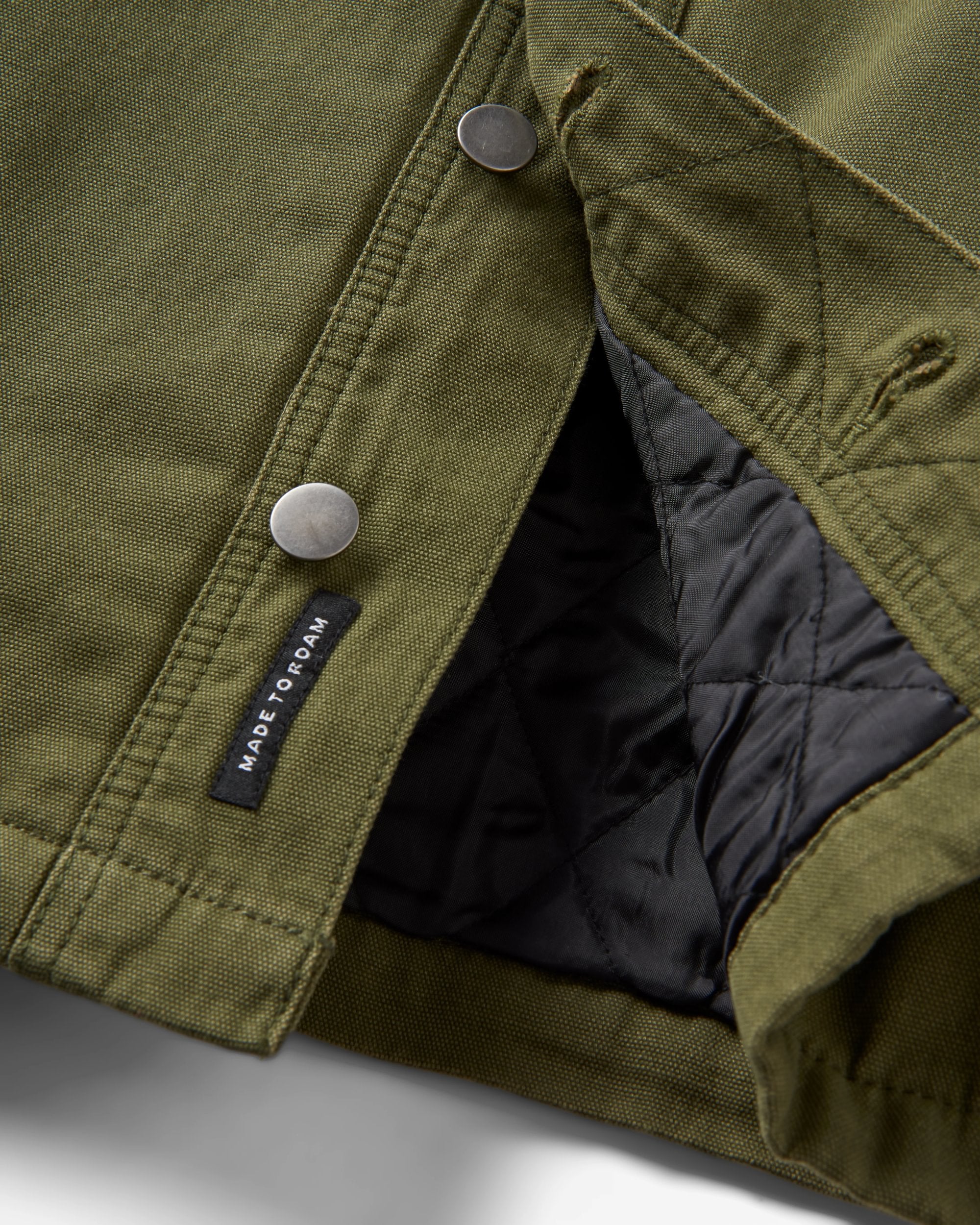 Falcon Organic Cotton Jacket - Khaki - Flatlay