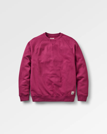 Heritage Recycled Cotton Sweatshirt - Warm Berry - Flatlay