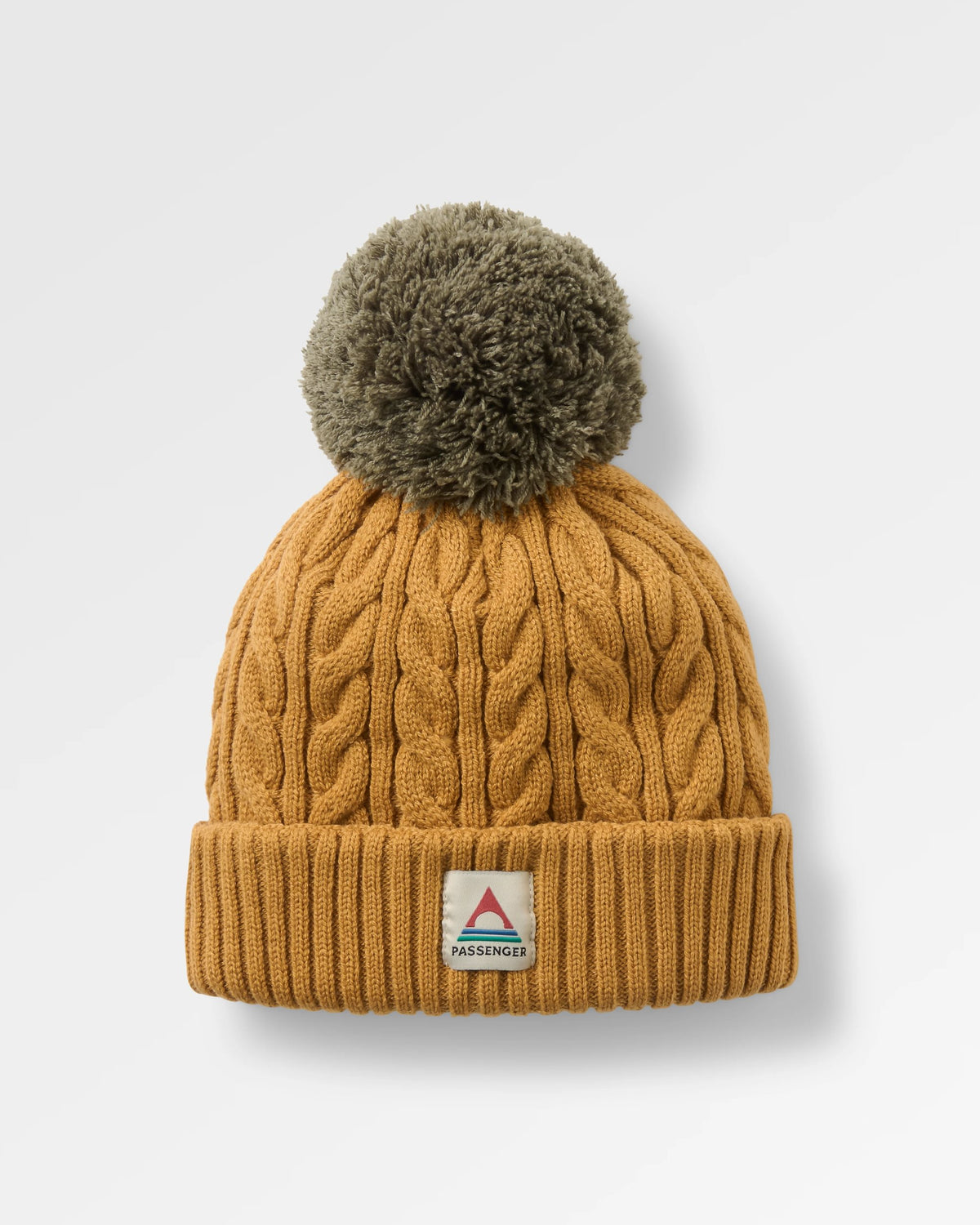 Fireside bobble hat - Dusty Ochre - Flatlay