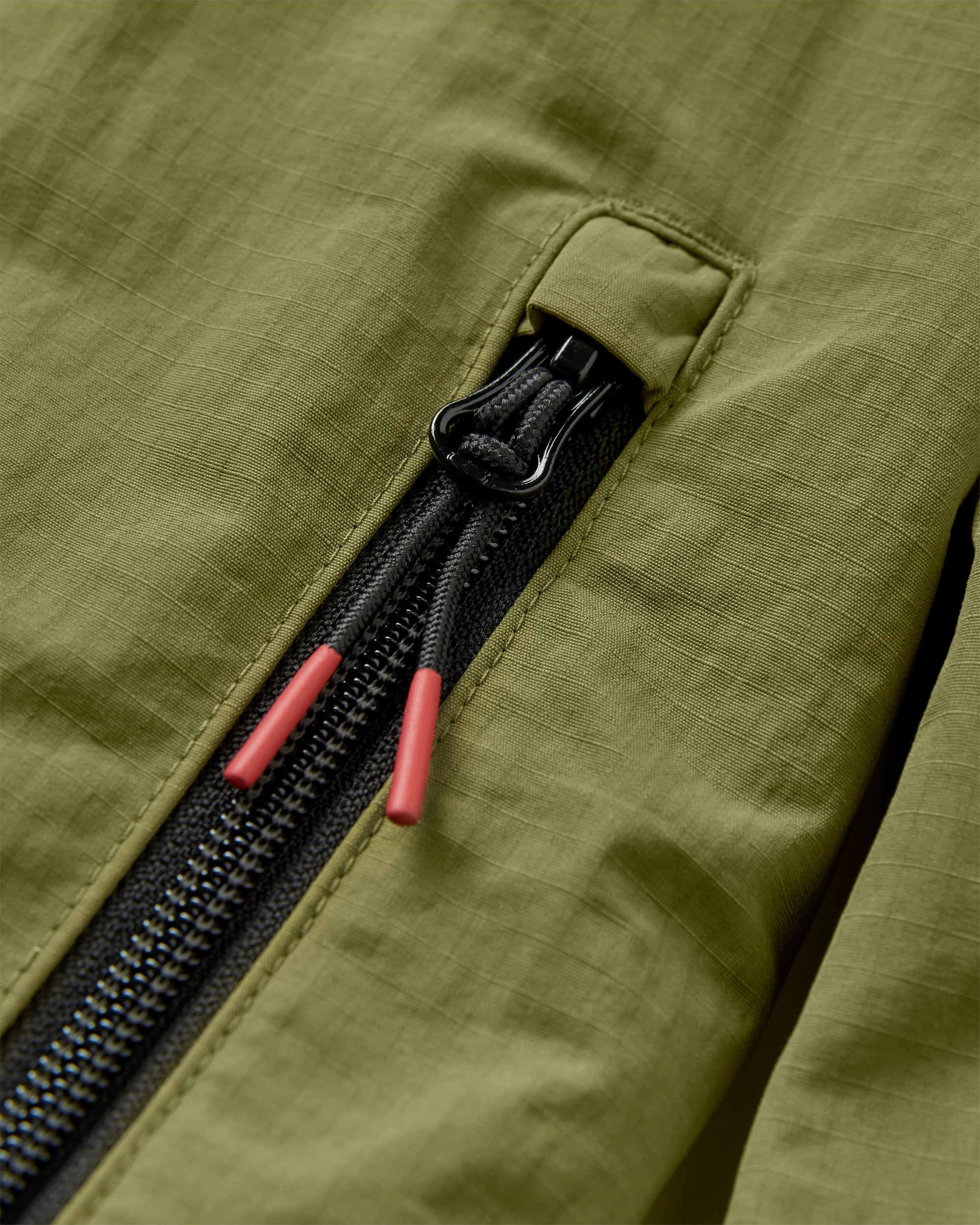 Seek Out Water Resistant Anorak - Khaki - Flatlay