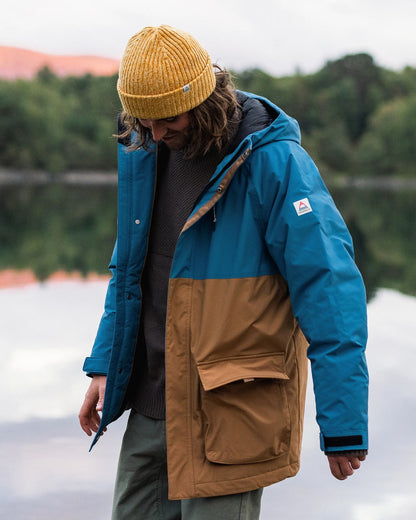 Baltic Recycled Insulated Parka - Toffee/Blue Steel