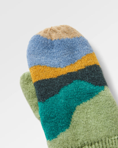 Scenic Recycled Fleece Lined Mittens - Scenic Dark Fern - Flatlay