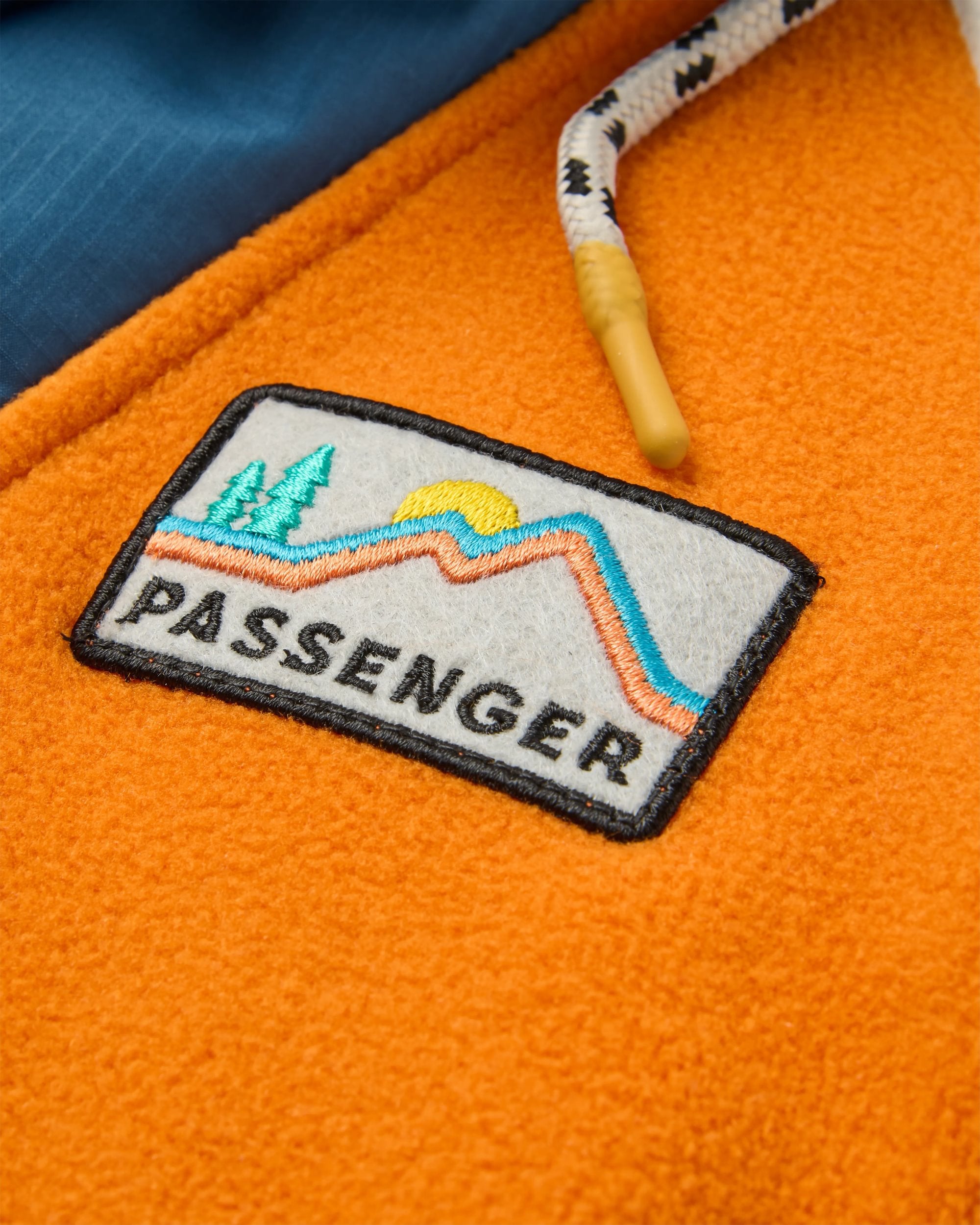 Alexander Recycled Polar Hooded Fleece - Sunrise Orange - Flatlay