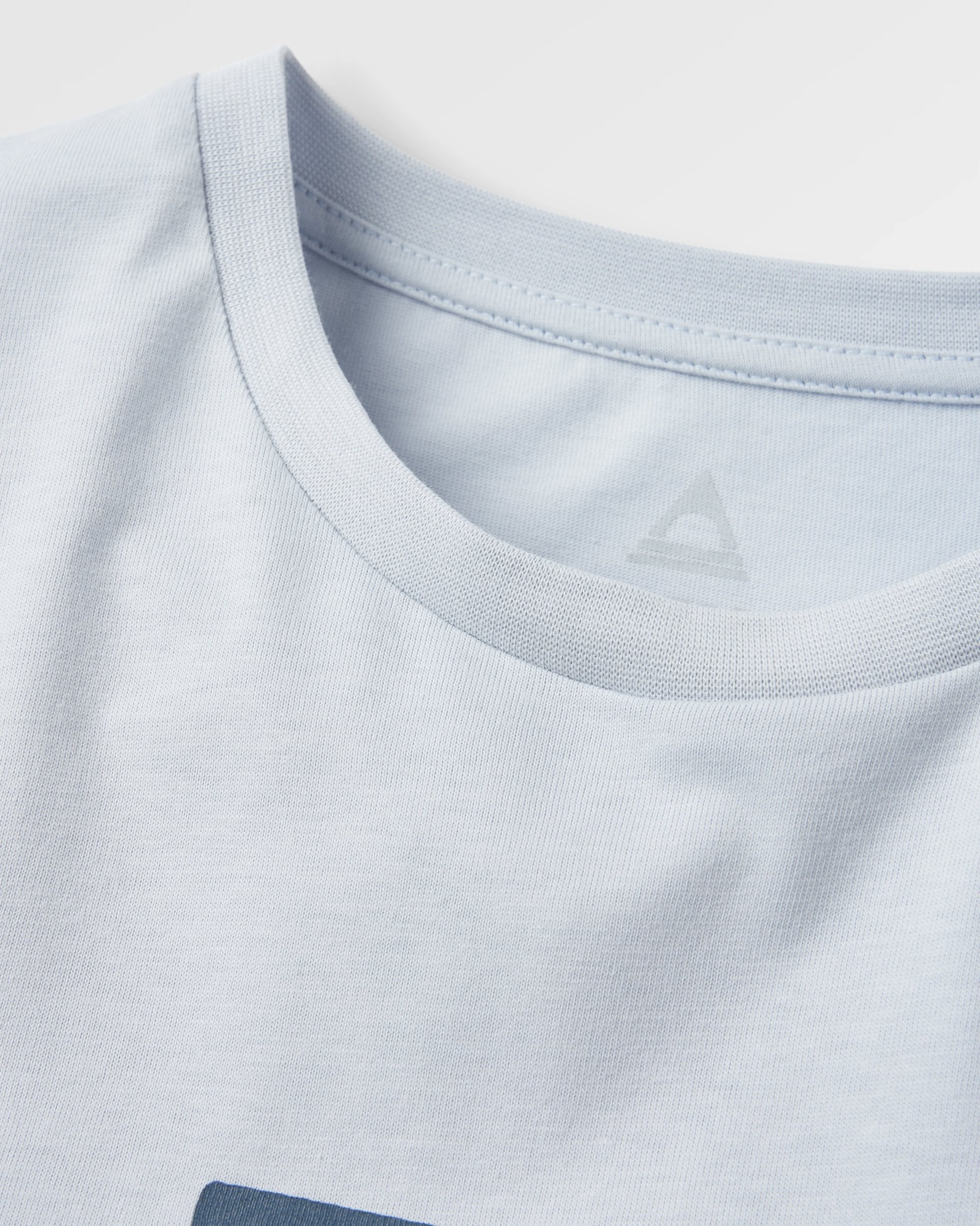 Waves & Trees Organic Cotton T-Shirt - Grey Blue - Flatlay