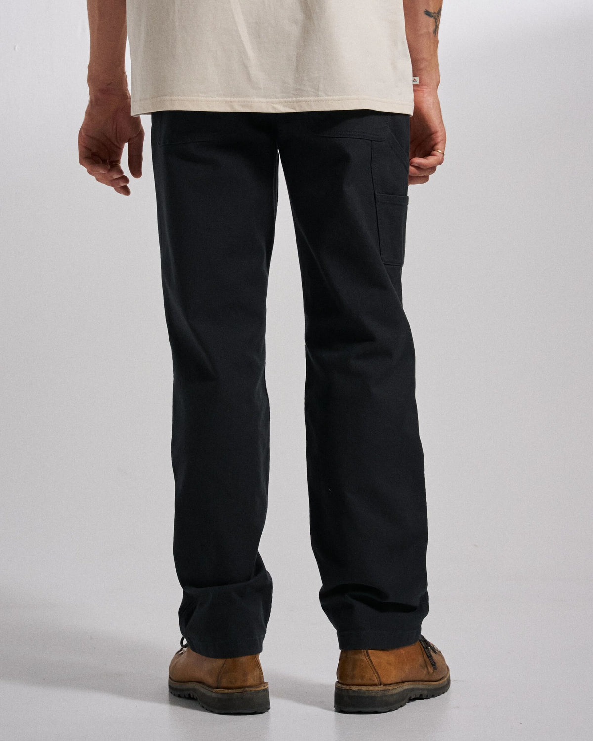 Vantage Cotton Canvas Trouser - Black - Studio Model