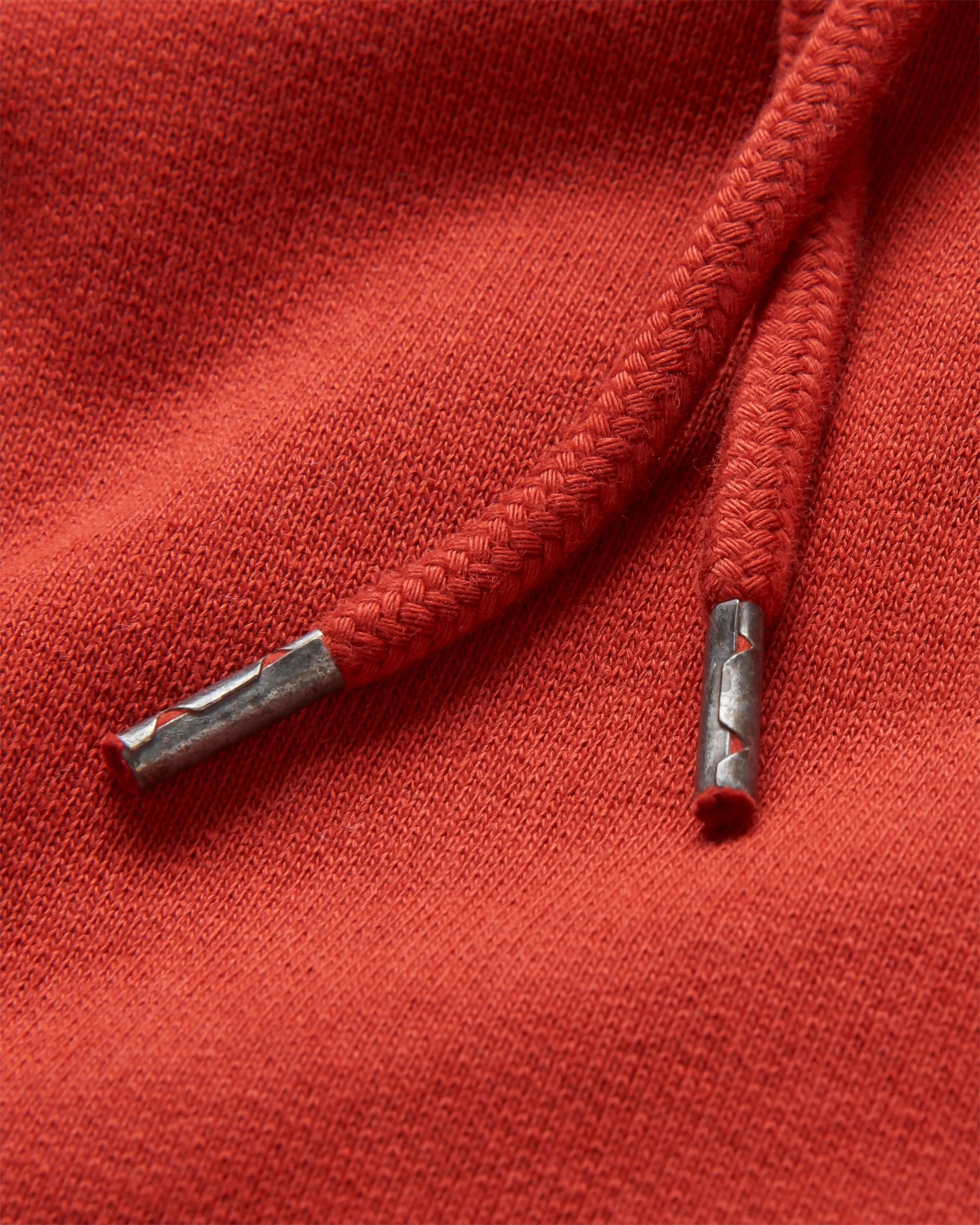 Escapism Recycled Cotton Hoodie - Red Ochre - Flatlay