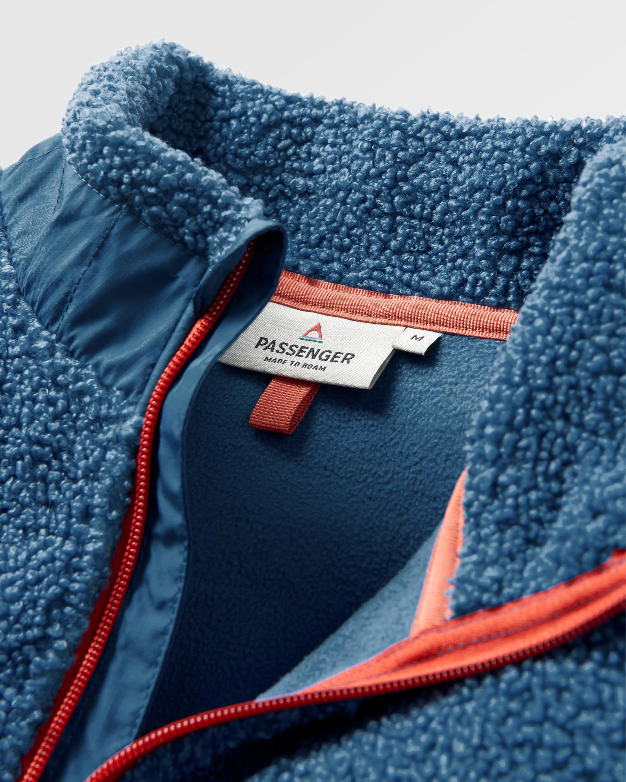 Muse Recycled Polar-Lined Sherpa Fleece - Blue Steel - Flatlay