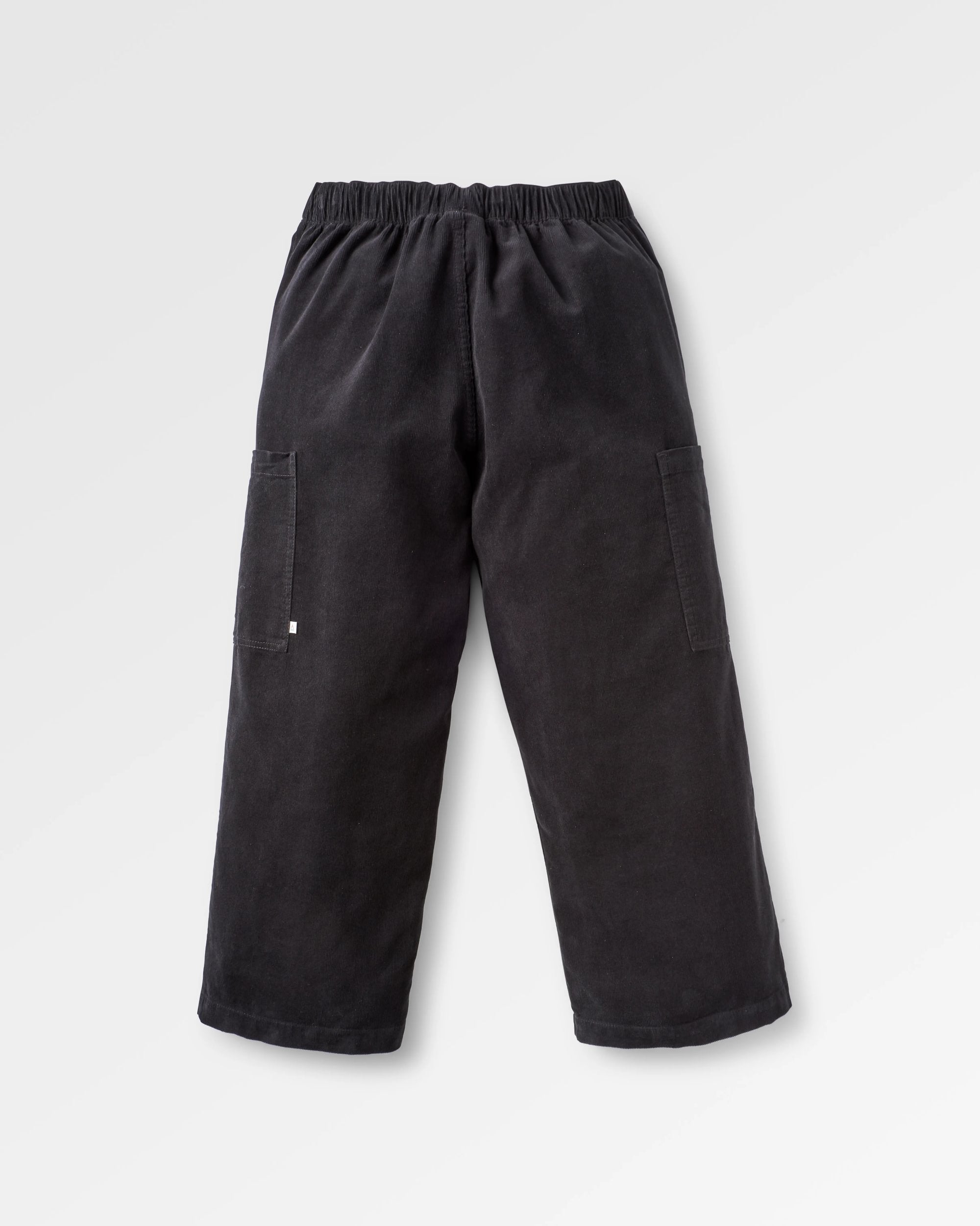 Someday Organic Cotton Corduroy Cropped Trouser - Black - Flatlay