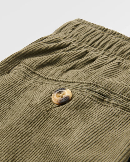 Adventurer Cord Trouser - Dusty Olive - Flatlay