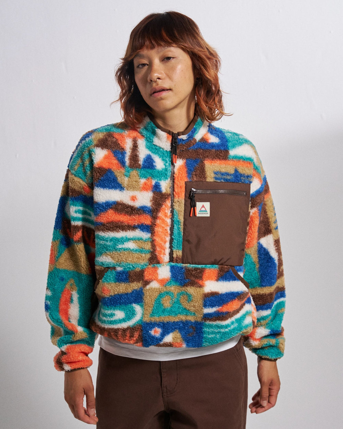Ravi Sherpa Fleece - Lost On Purpose Pacific Green - Studio Model