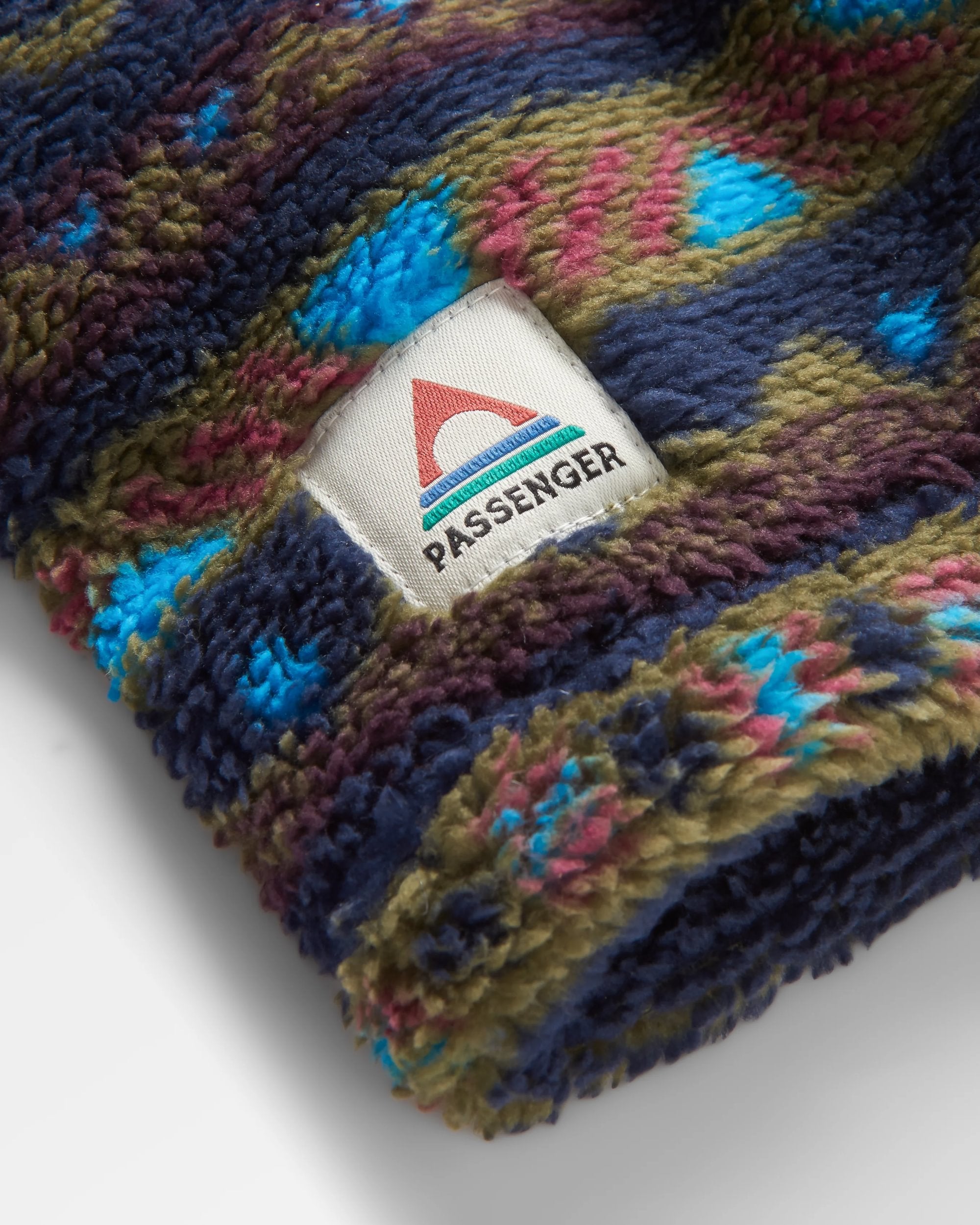 Ash Recycled Sherpa Fleece Snood - Mountain Geo Multi - Flatlay