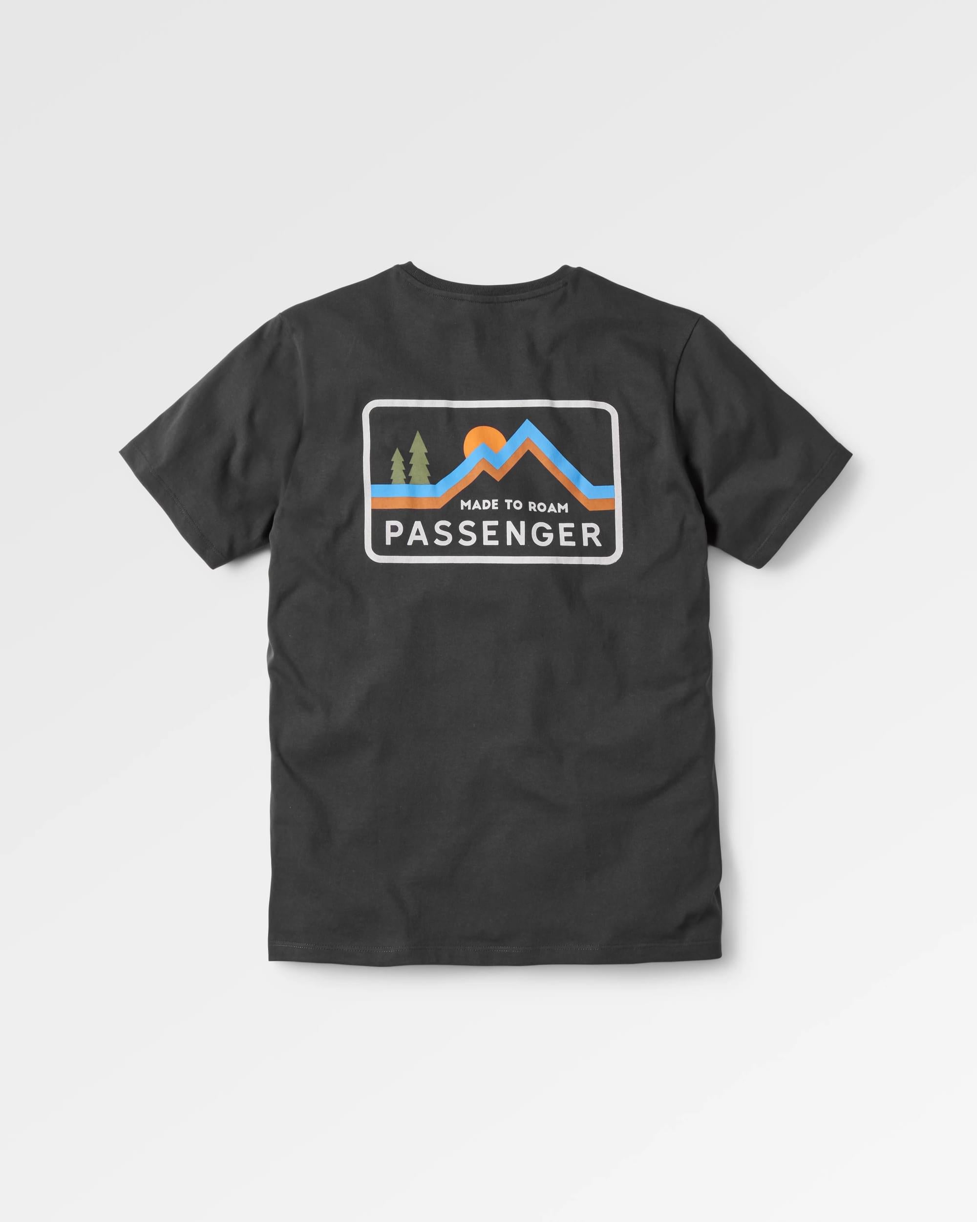 Made To Roam Recycled Cotton T-Shirt - Black - Flatlay