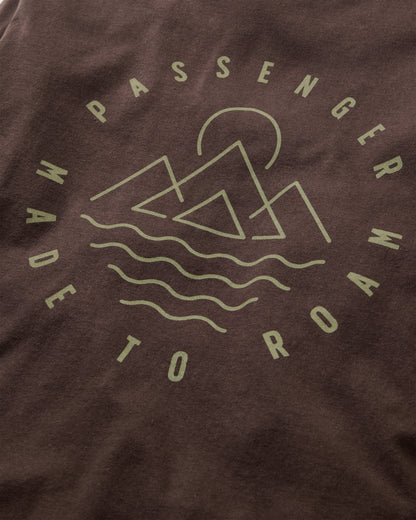 Escapism Recycled LS T-Shirt - Espresso - Flatlay