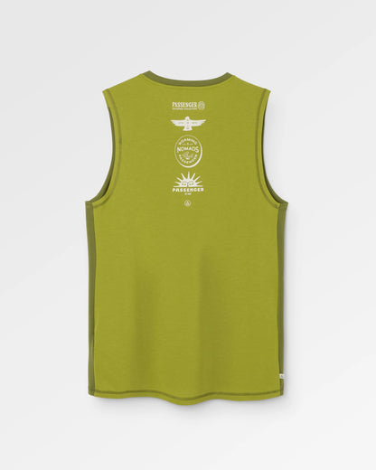 Solstice Active Vest - Clover/Tea Green - Flatlay