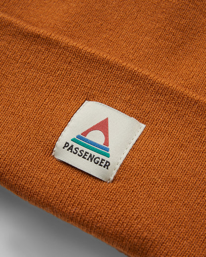 Core Recycled High-Top Beanie - Retro Orange - Flatlay