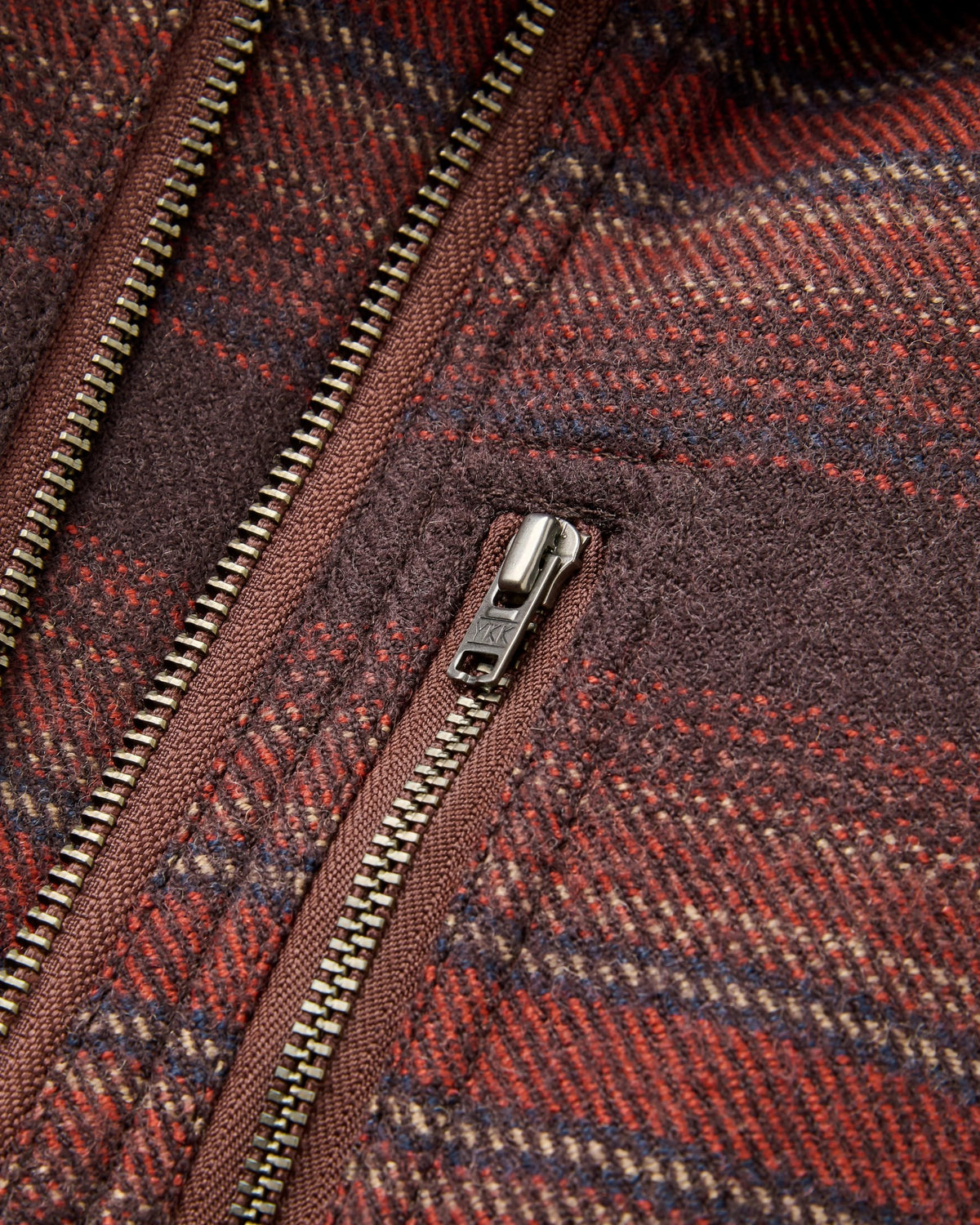 Bramble Overshirt - Dark Rust Stripe - Flatlay