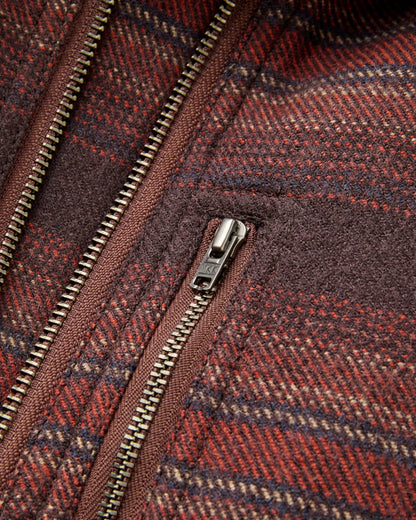 Bramble Overshirt - Dark Rust Stripe - Flatlay
