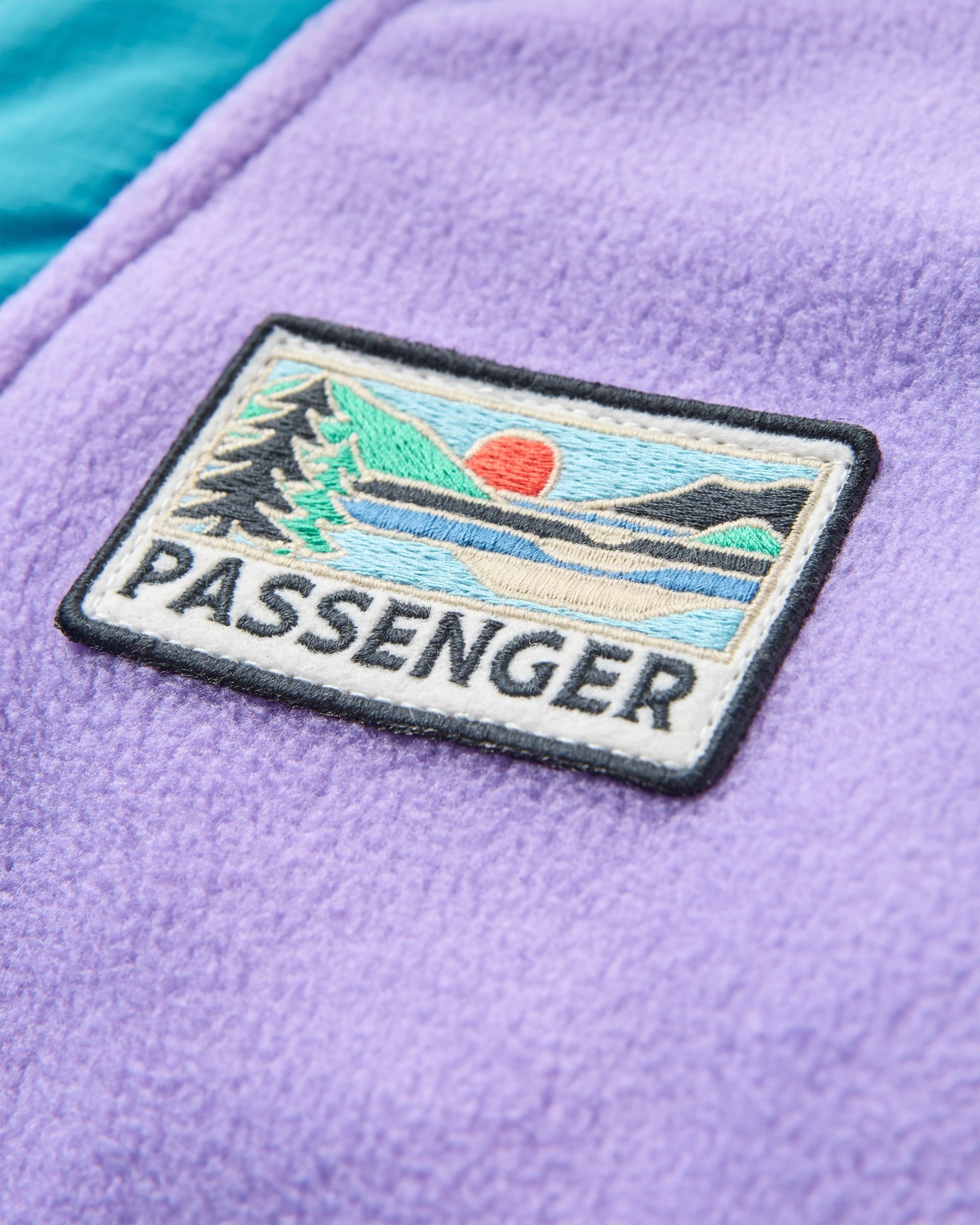 Alexander Recycled Hooded Polar Fleece - Retro Purple/Bluejay - Flatlay