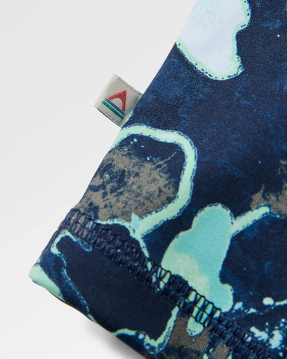 Mantra Recycled Active Crop Top - Frost Ice Blue - Flatlay