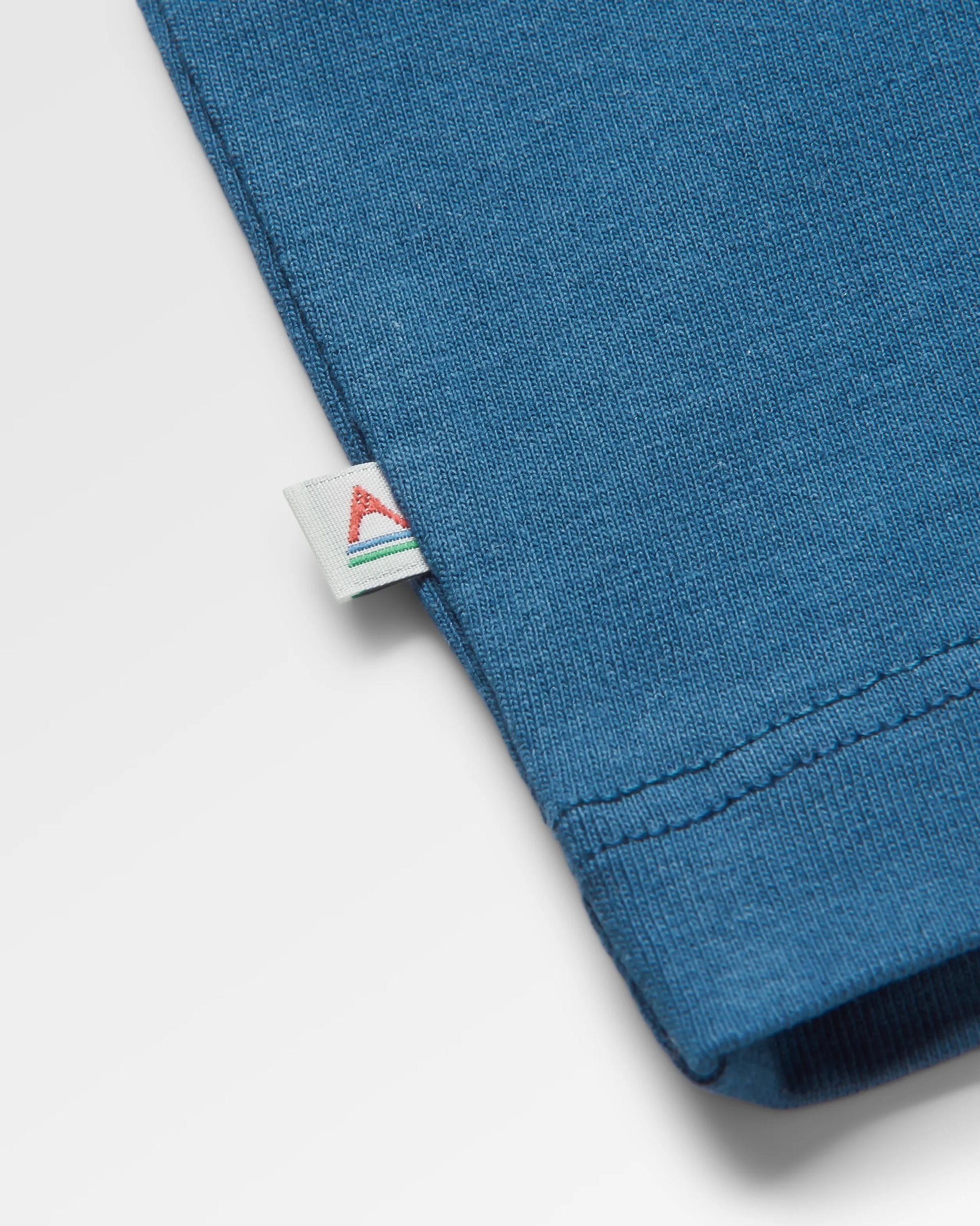 Heritage Organic Relaxed Fit T-Shirt - Dark Denim - Flatlay