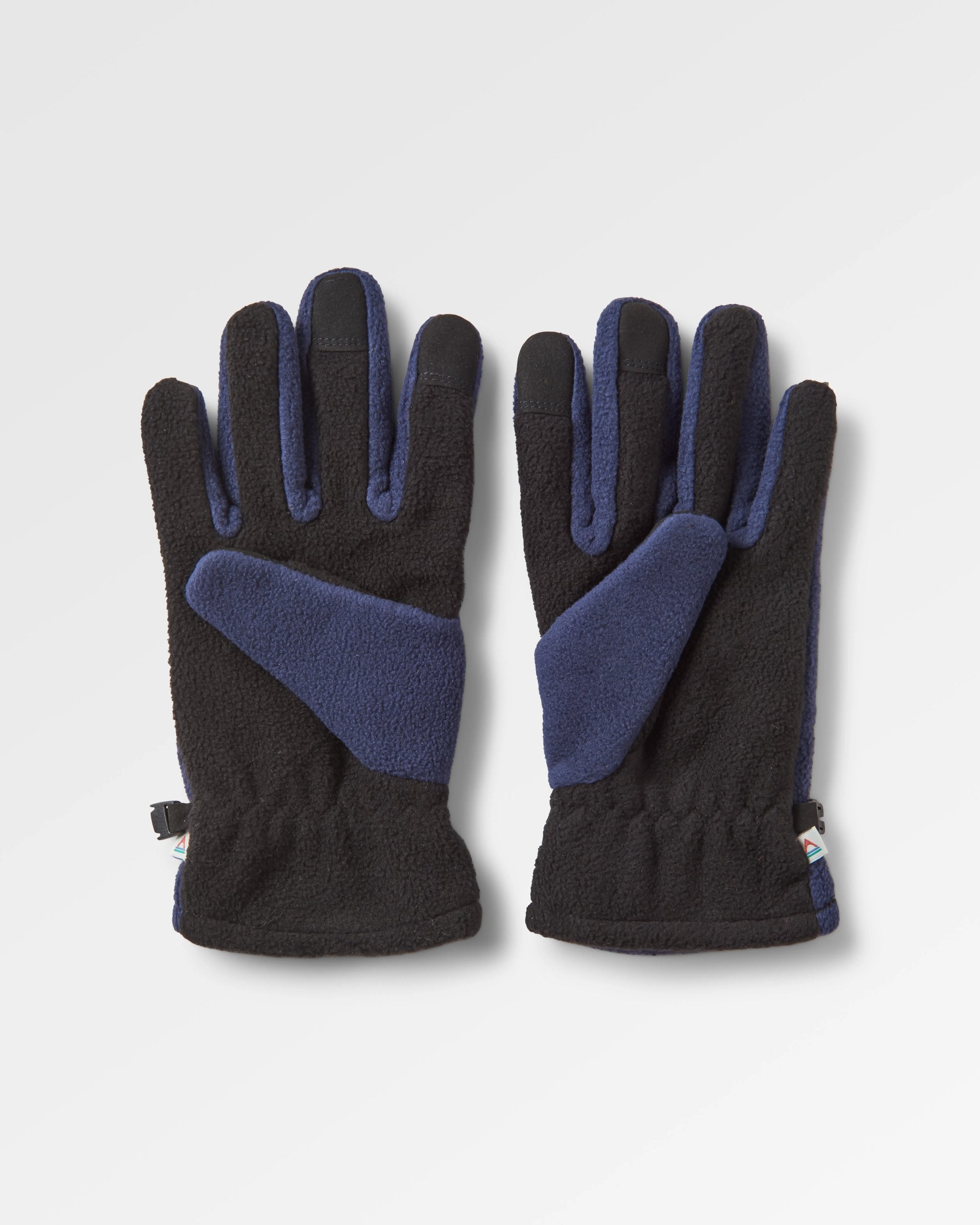 Daytrip Recycled Polar Fleece Touch Screen Gloves - Rich Navy - Flatlay