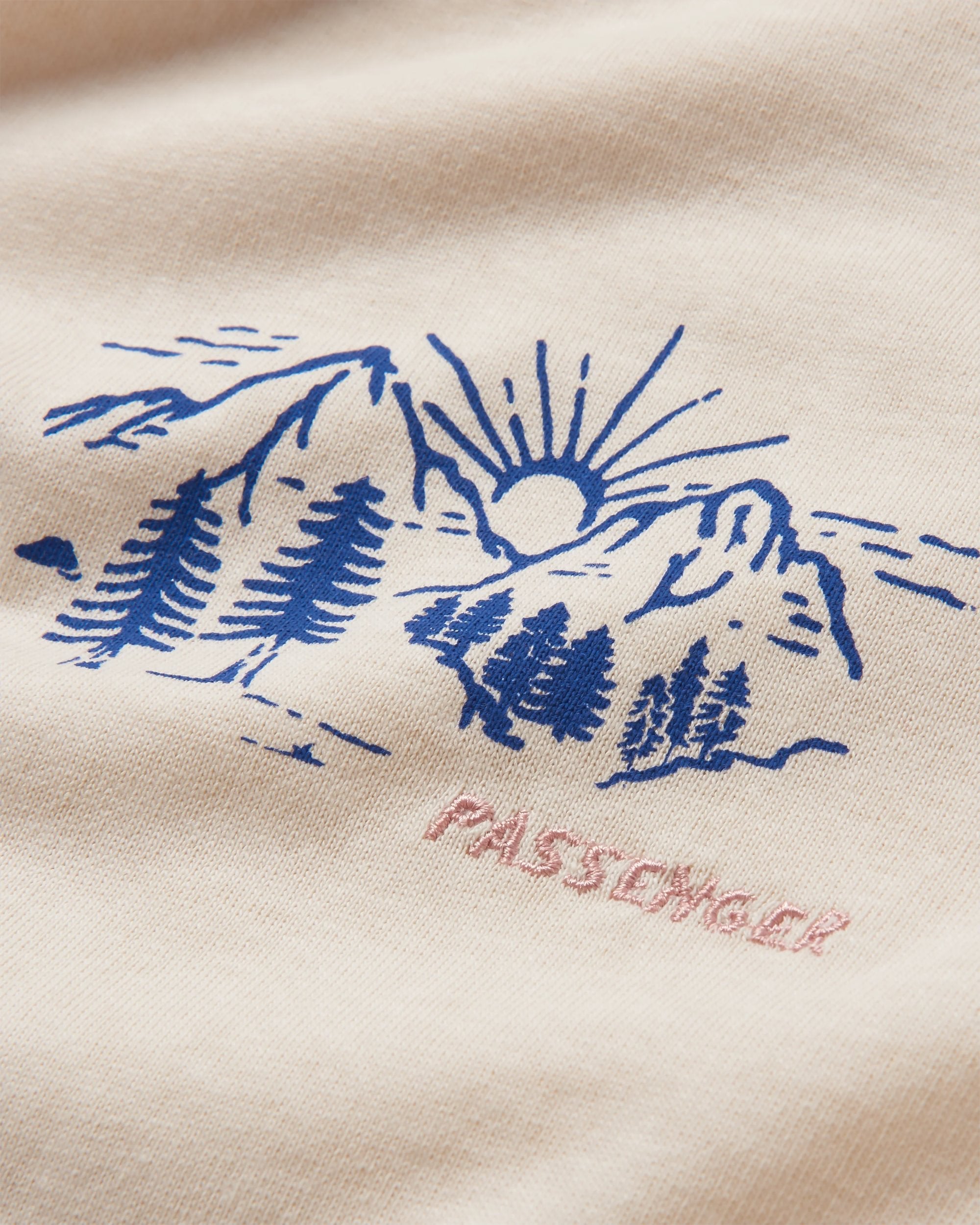 Riser Recycled Cotton LS T-Shirt - Birch - Flatlay