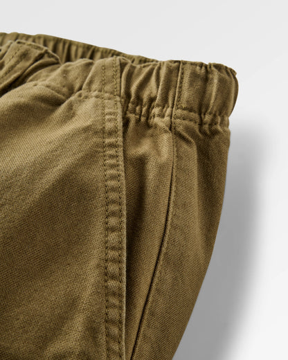 Adventurer Organic Canvas Trouser - Dark Olive - Flatlay