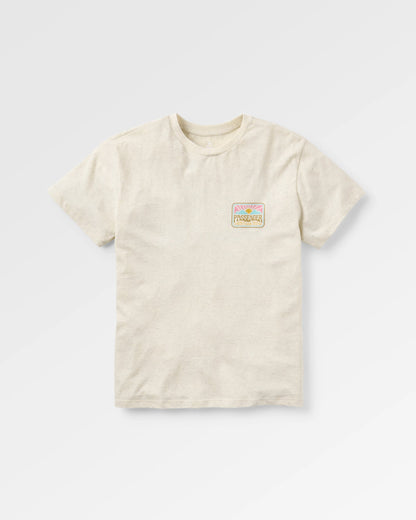 Golden Hour Recycled Cotton Oversized T-Shirt - Milky Marl - Flatlay