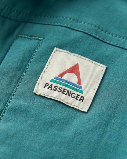 Traveller Short Sleeve Stretch Shirt - Deep Ocean - Flatlay