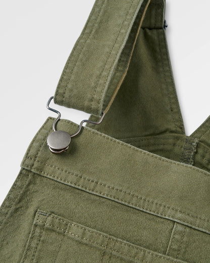 Vantage Organic Cotton Dungaree - Khaki - Flatlay