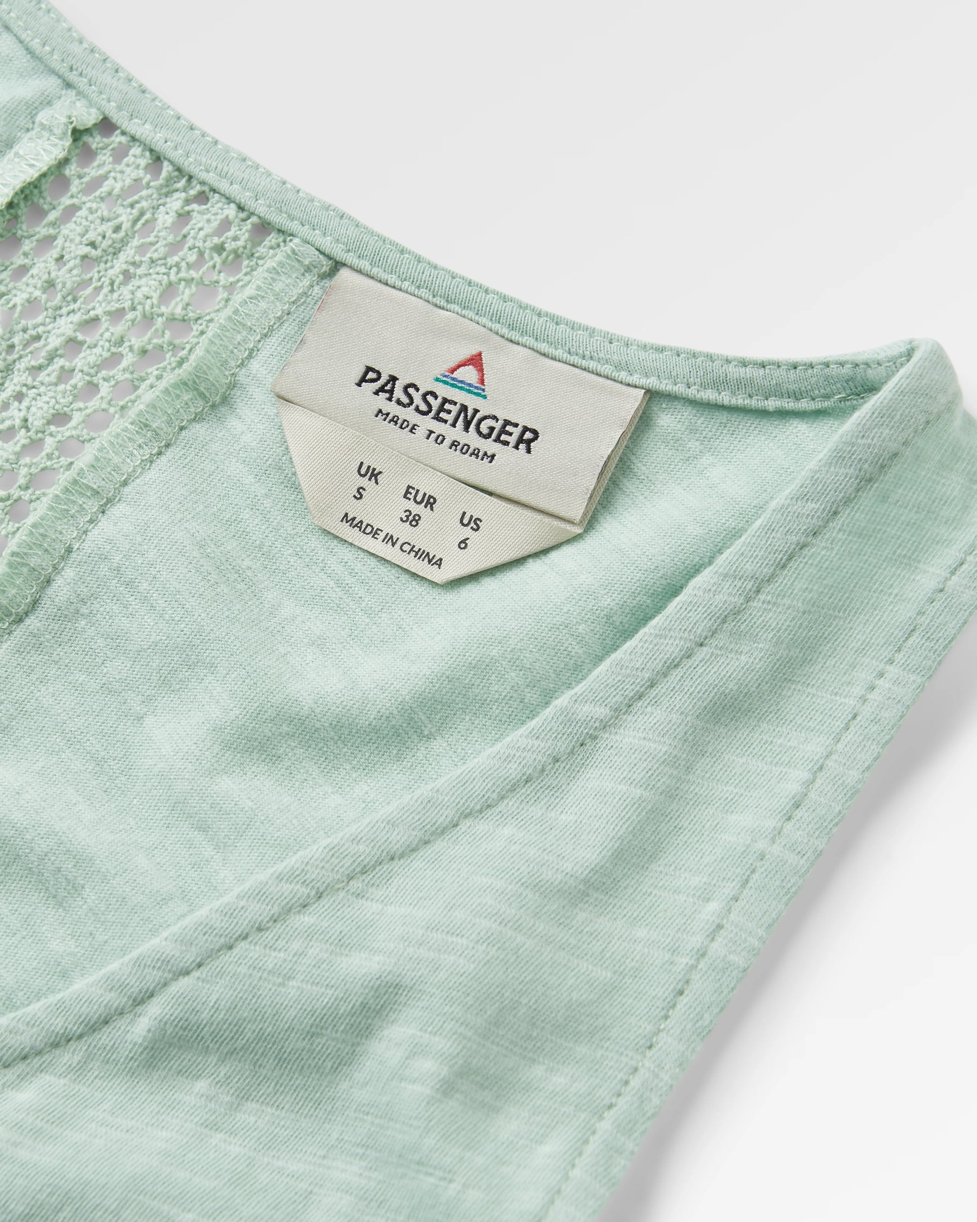 Rivergate Recycled Cotton Top - Spearmint - Flatlay