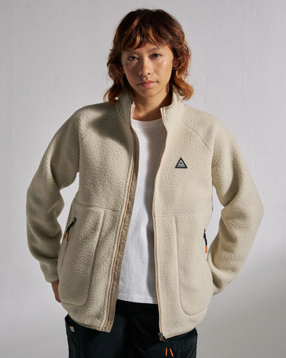 Home Full Zip Sherpa Fleece - Oatmeal - Studio Model