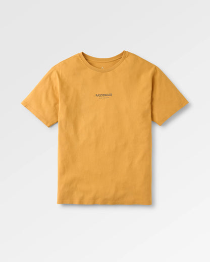 Passenger Recycled Cotton T-Shirt - Spruce Yellow - Flatlay