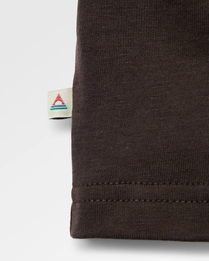 Cutout Organic Cotton T-Shirt - Espresso - Flatlay