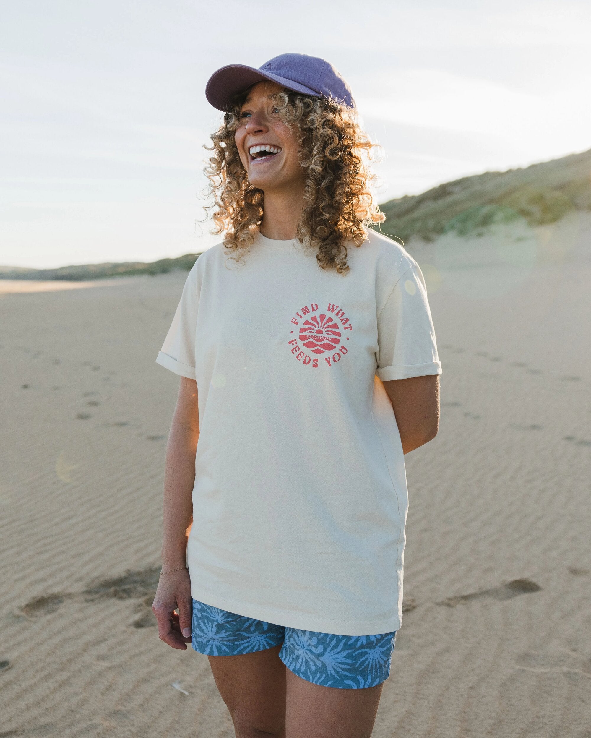 Rediscover Recycled Cotton T-Shirt - Birch - Lifestyle