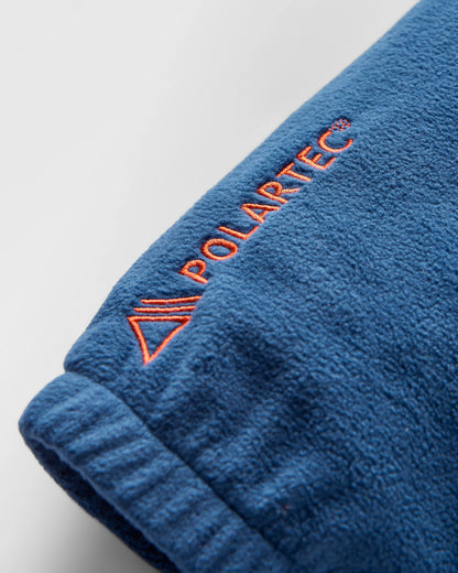 Ayla Recycled Micro Polartec® Fleece - Dark Denim - Flatlay