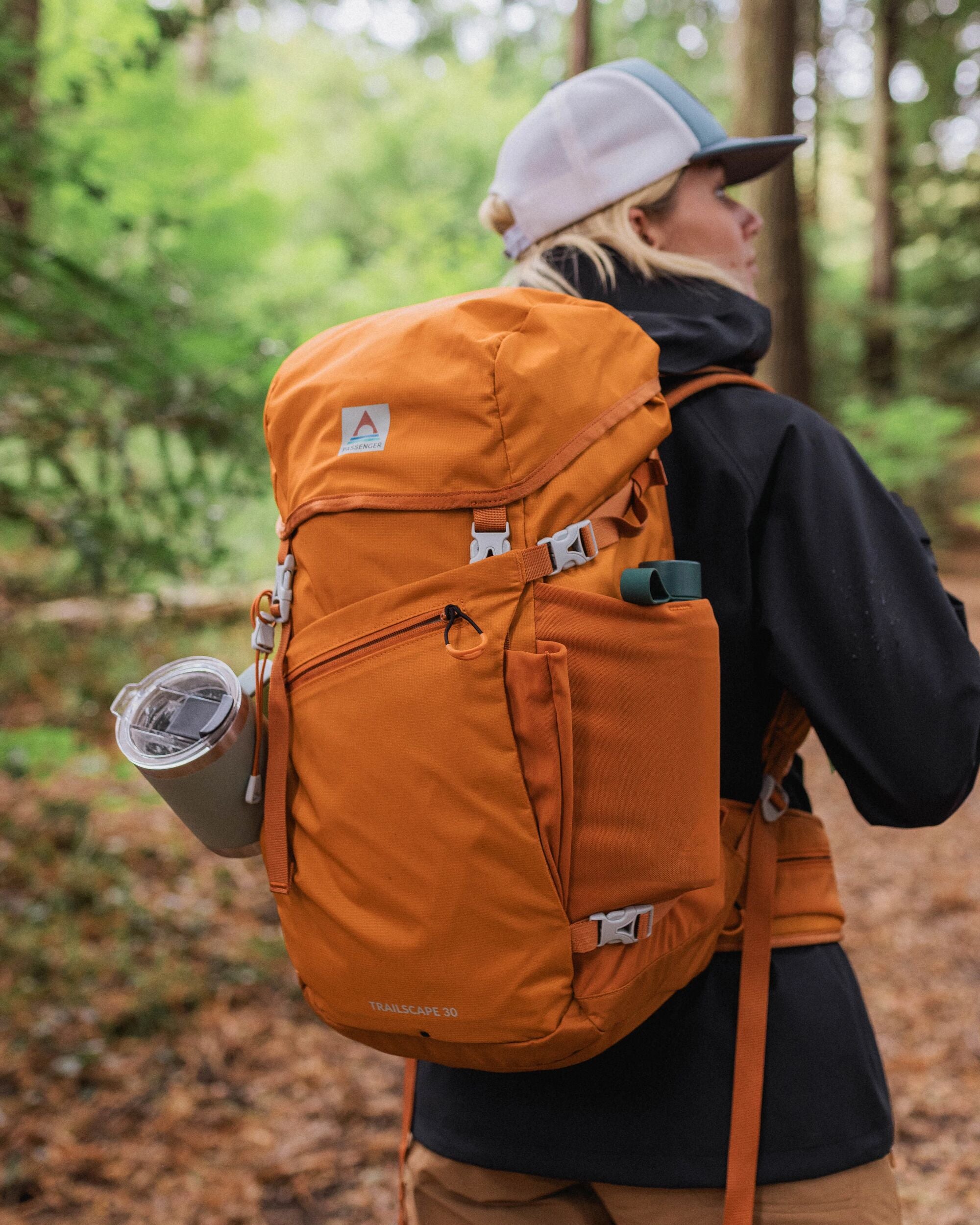 Trailscape Recycled 30L Backpack - Sunrise Orange - Lifestyle - Female