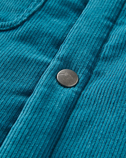 Kodiak Sherpa Lined Cord Overshirt - Blue Steel - Flatlay