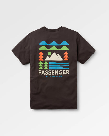 Cutout Organic Cotton T-Shirt - Espresso - Flatlay