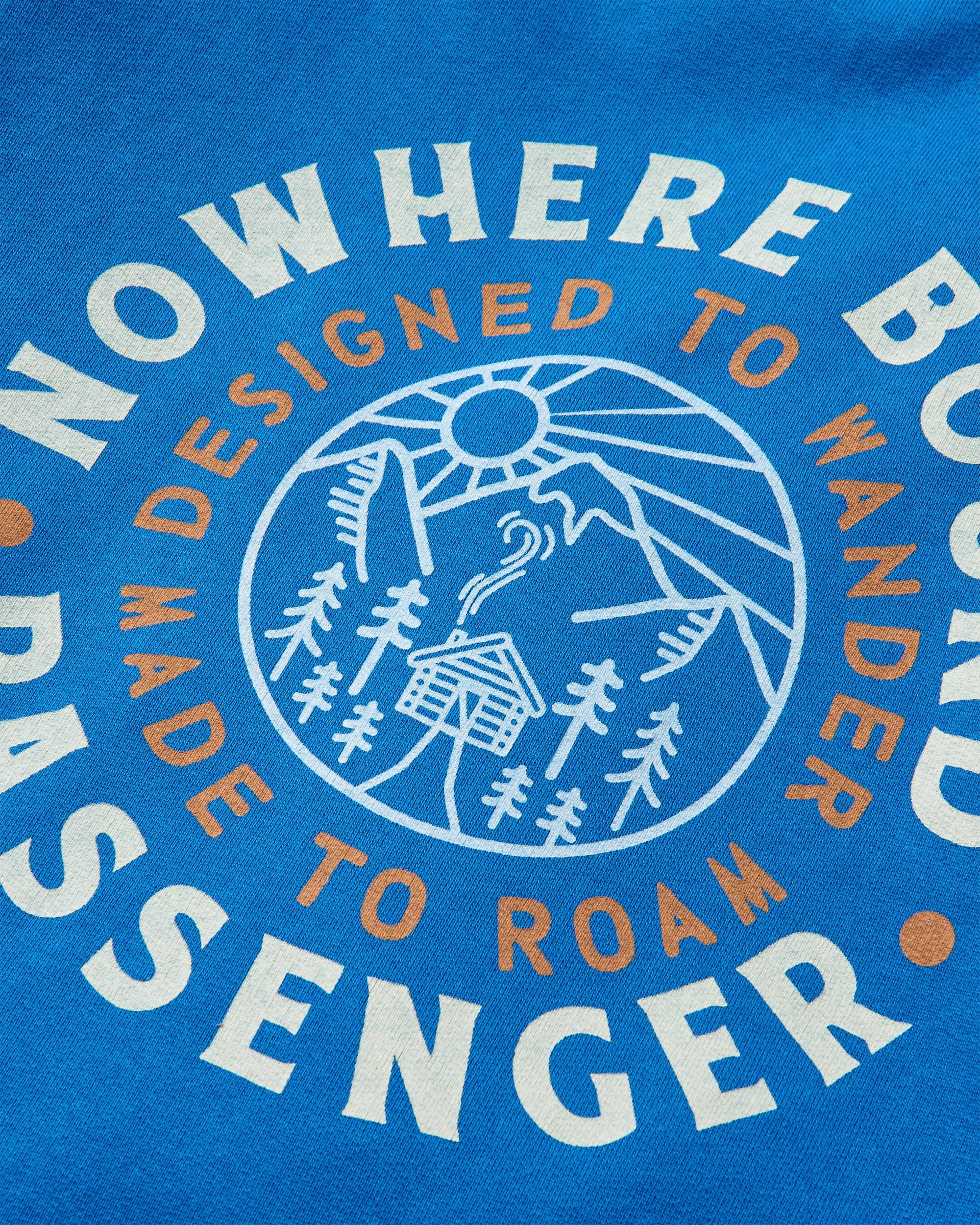 In The Woods Hoodie - True Blue - Flatlay