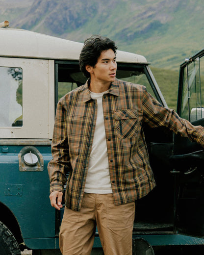 Fogline Overshirt - Toffee/Dusty Olive Check - Lifestyle