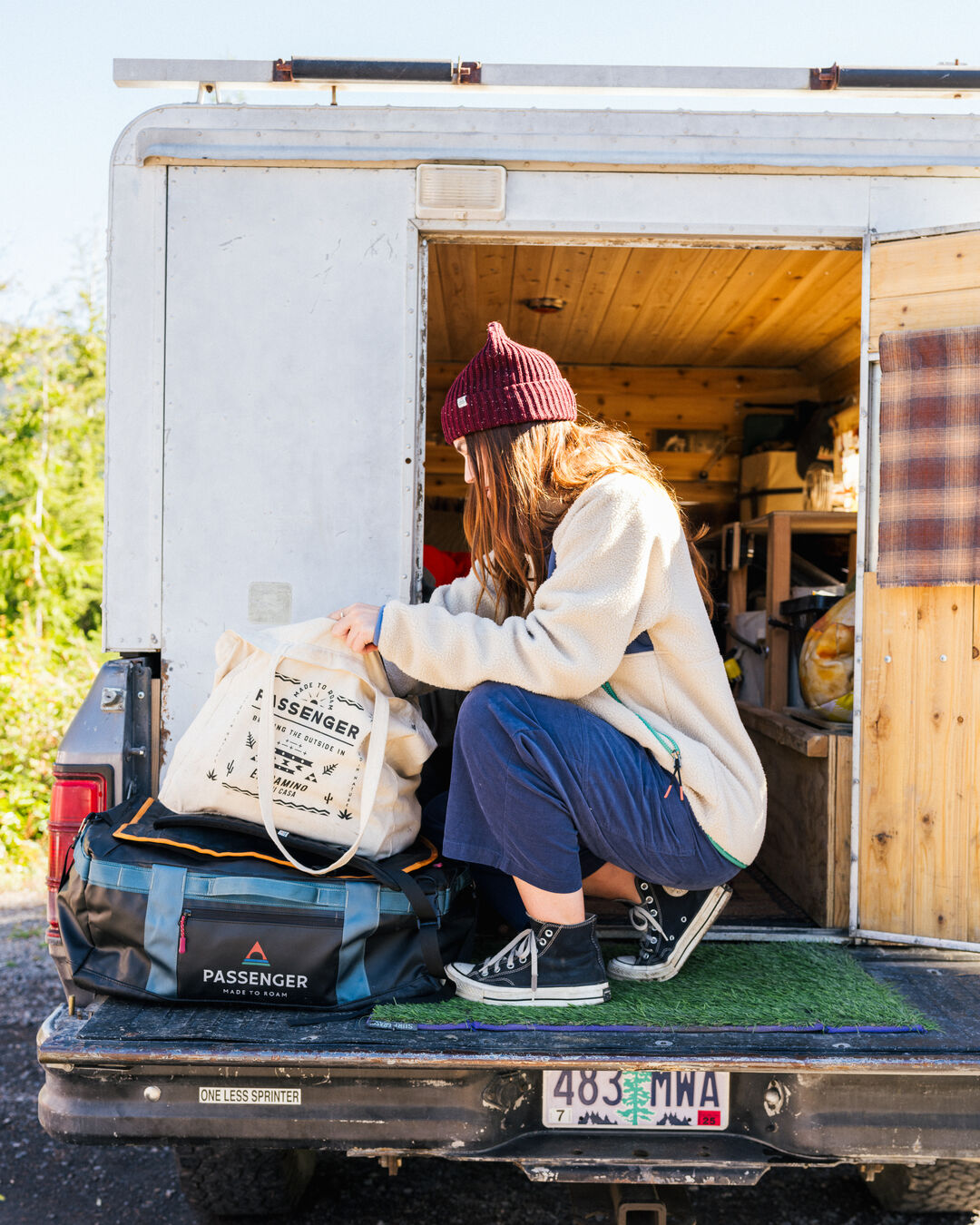 Someday Organic Corduroy Trouser - Dark Denim - Lifestyle