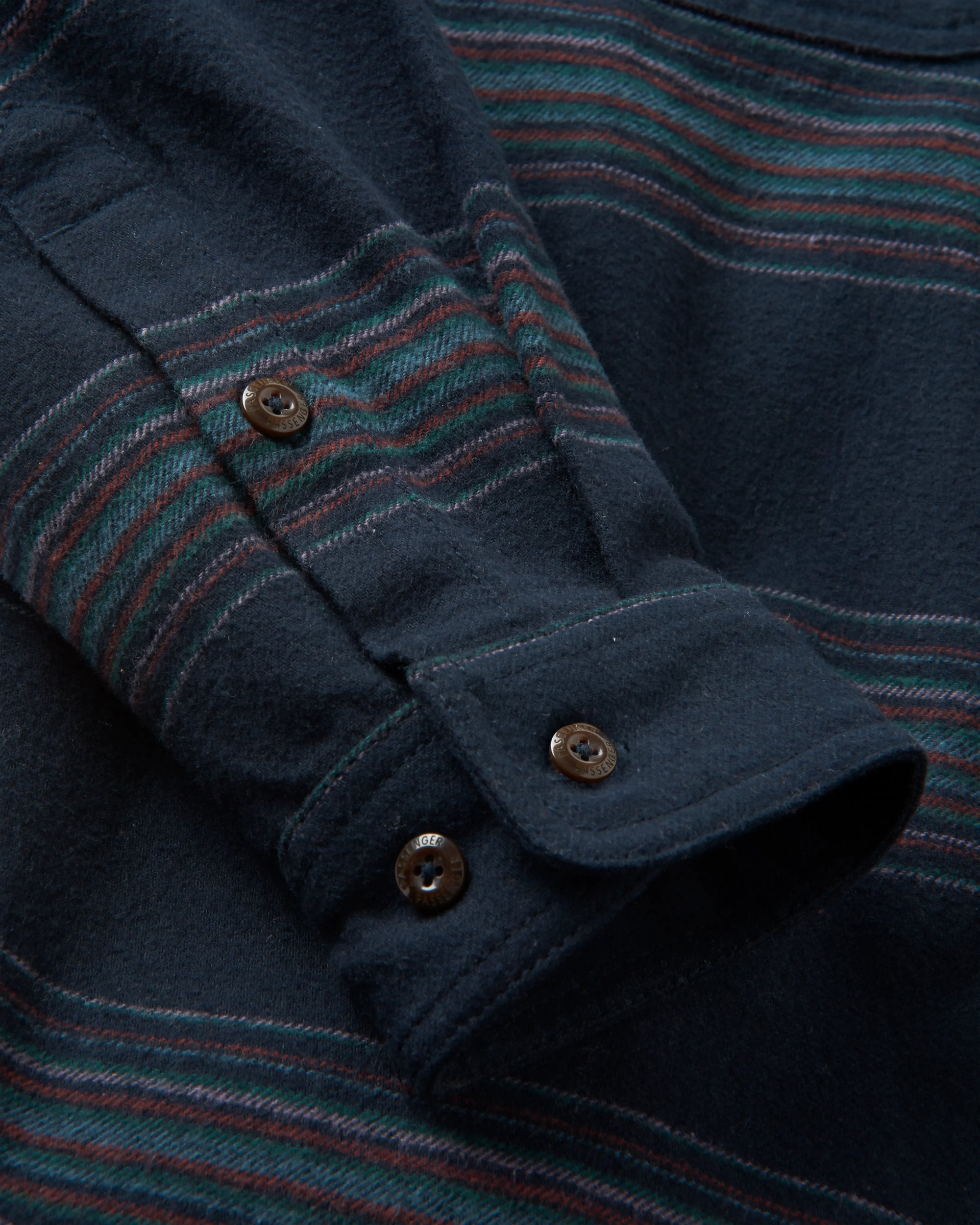 Backcountry Stripe Shirt - Black Stripe - Flatlay