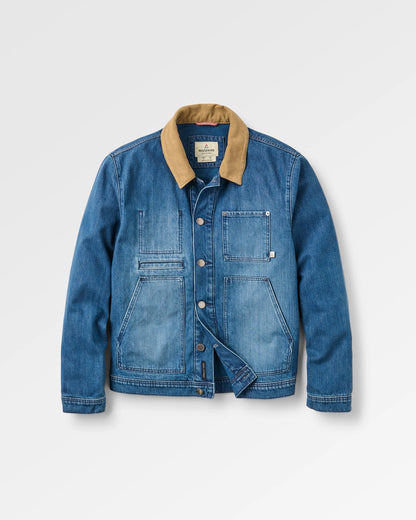 Vantage Lined Denim Jacket - Mid Wash Denim  - Flatlay
