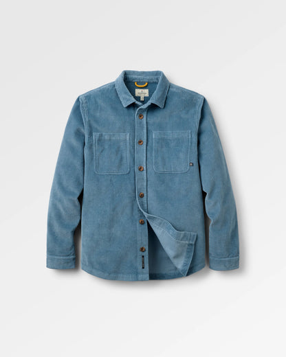 Backcountry Heavyweight Cord Overshirt - Stormy Blue  - Flatlay