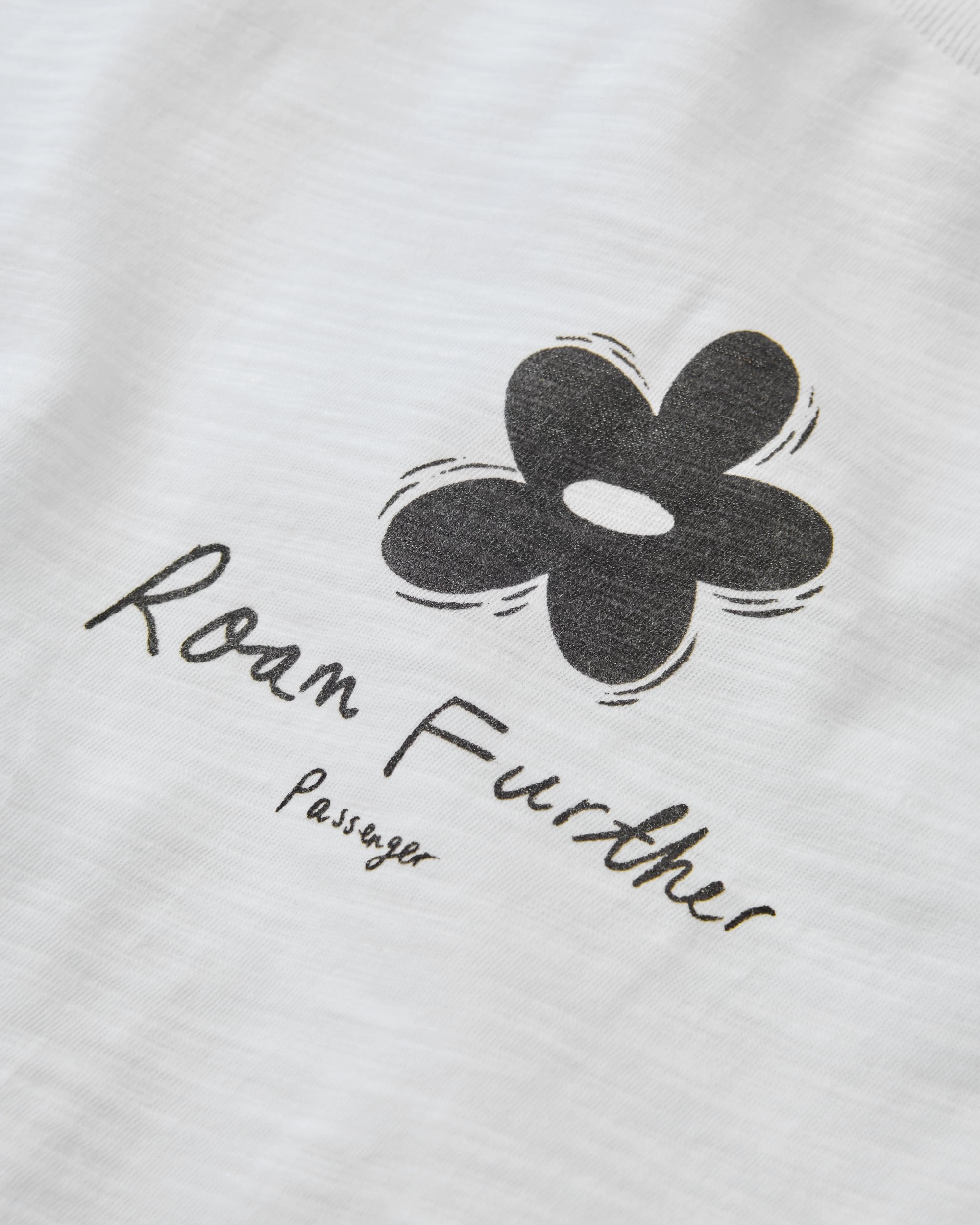 Roam Further T-Shirt - White - Flatlay