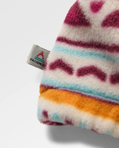 Ayla Recycled Micro Polartec® Fleece - Geo Tracks Birch - Flatlay