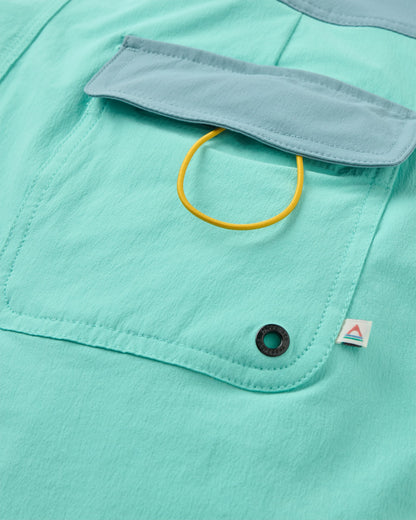 Cruiser NetPlus® Recycled 21" Boardshort - Aqua - Flatlay